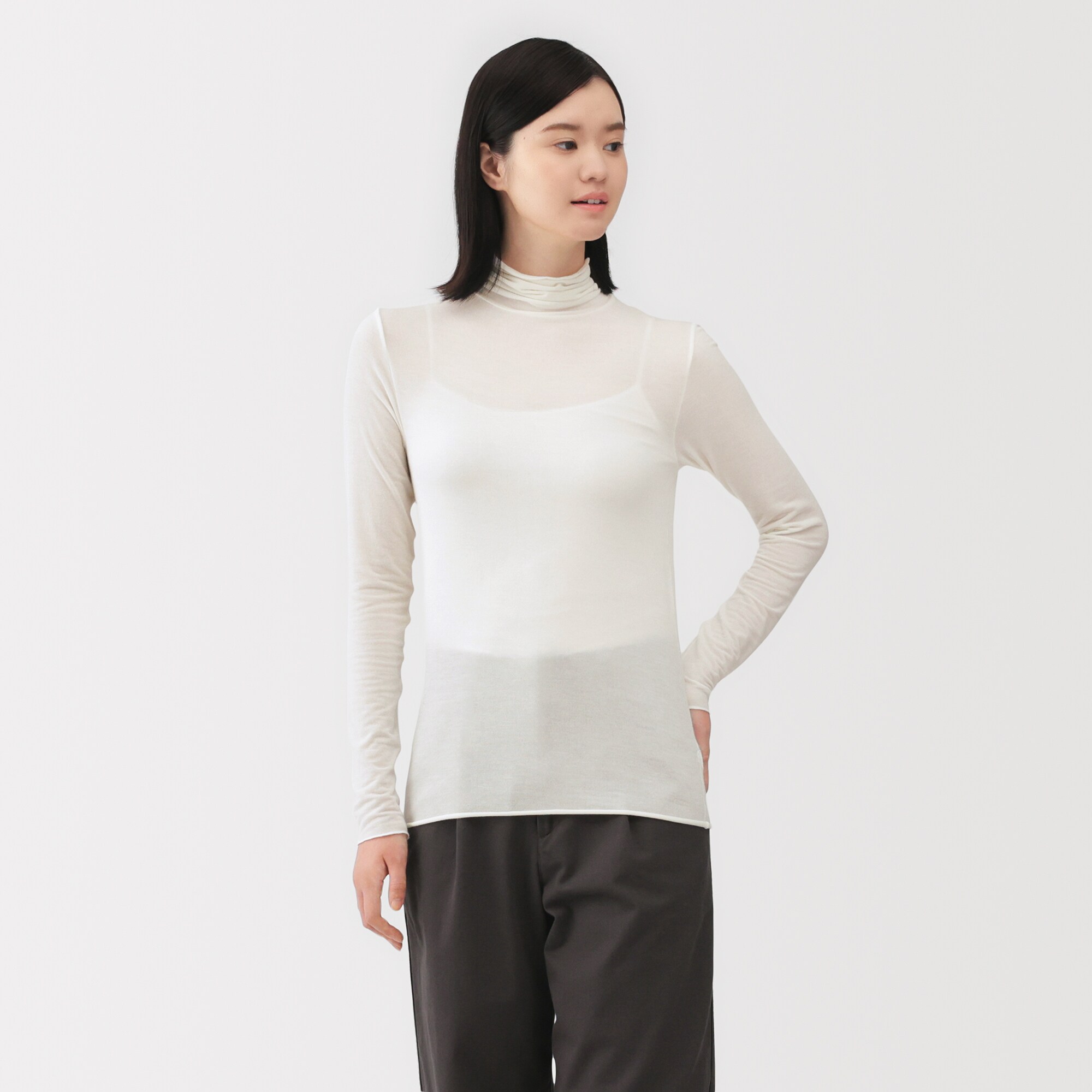 婦人 シアータートルネック長袖Tシャツ | 無印良品