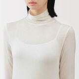 婦人　シアータートルネック長袖Ｔシャツ