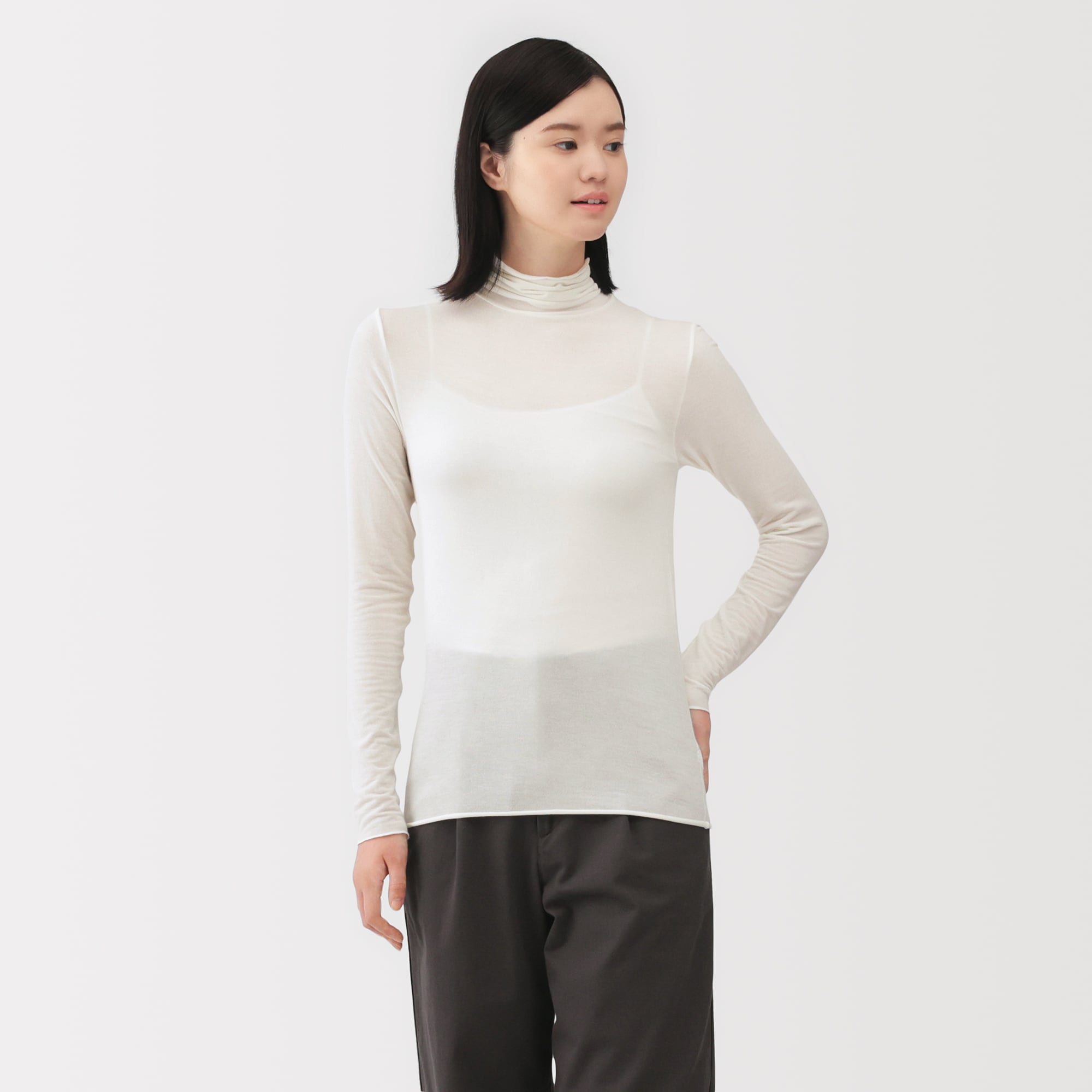 婦人 シアータートルネック長袖Tシャツ | 無印良品