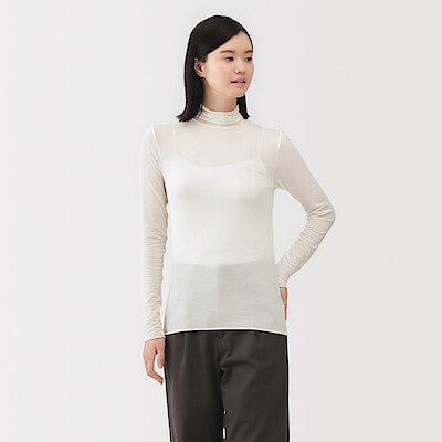 婦人　シアータートルネック長袖Ｔシャツ