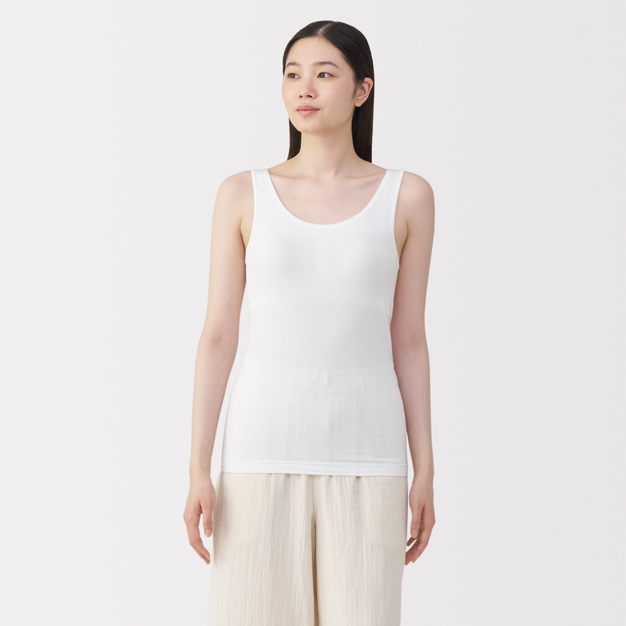 婦人　シルク混ブラタンクトップ