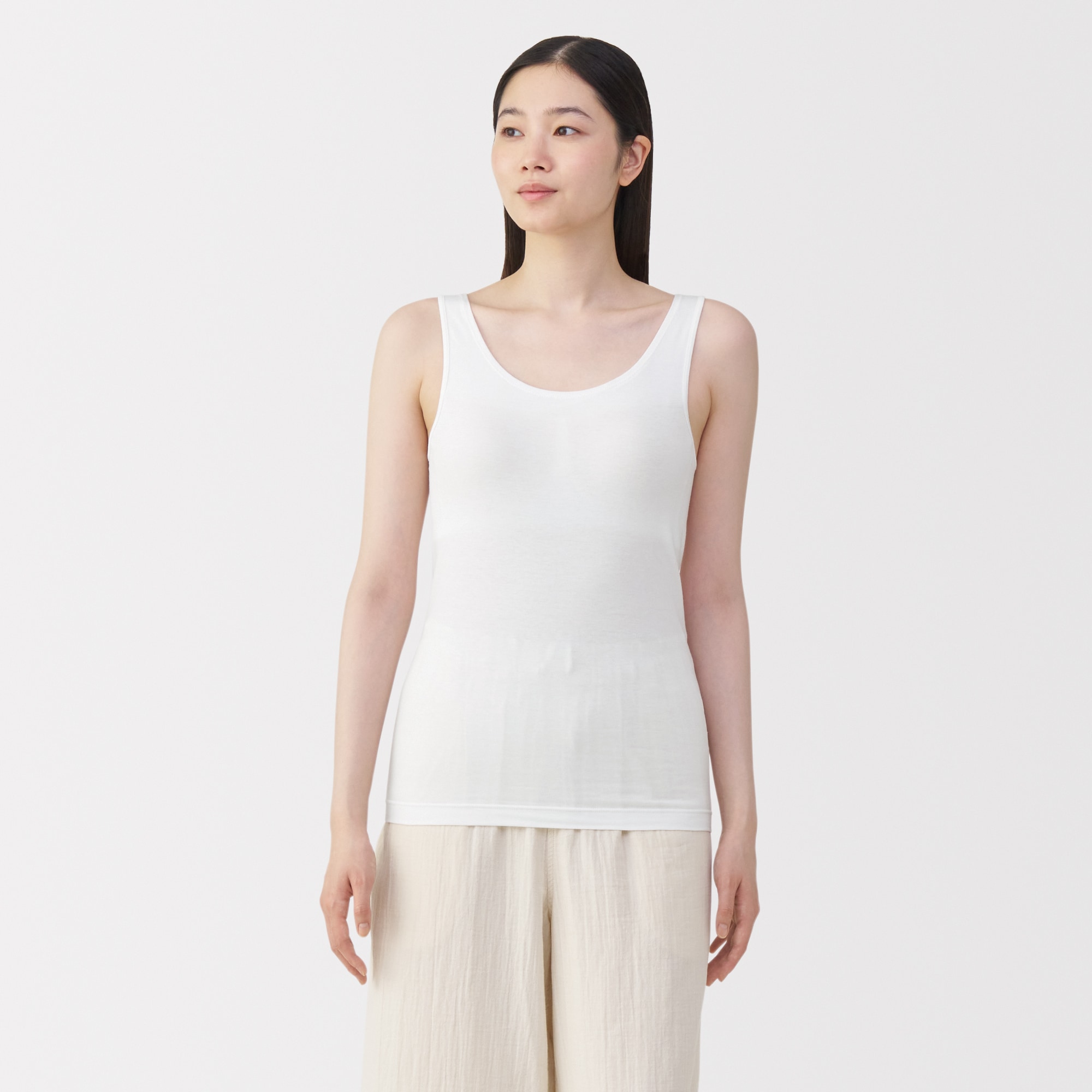 婦人 シルク混ブラタンクトップ | 無印良品