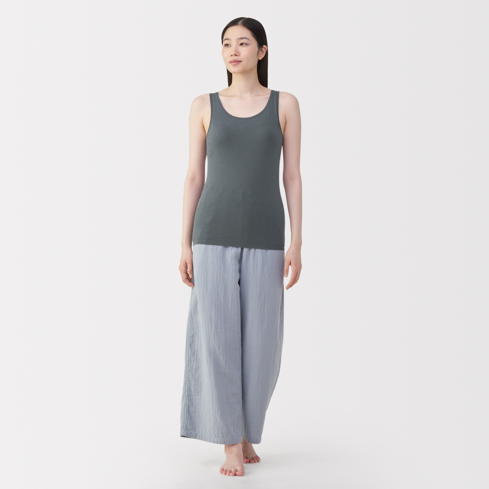 婦人　シルク混ブラタンクトップ