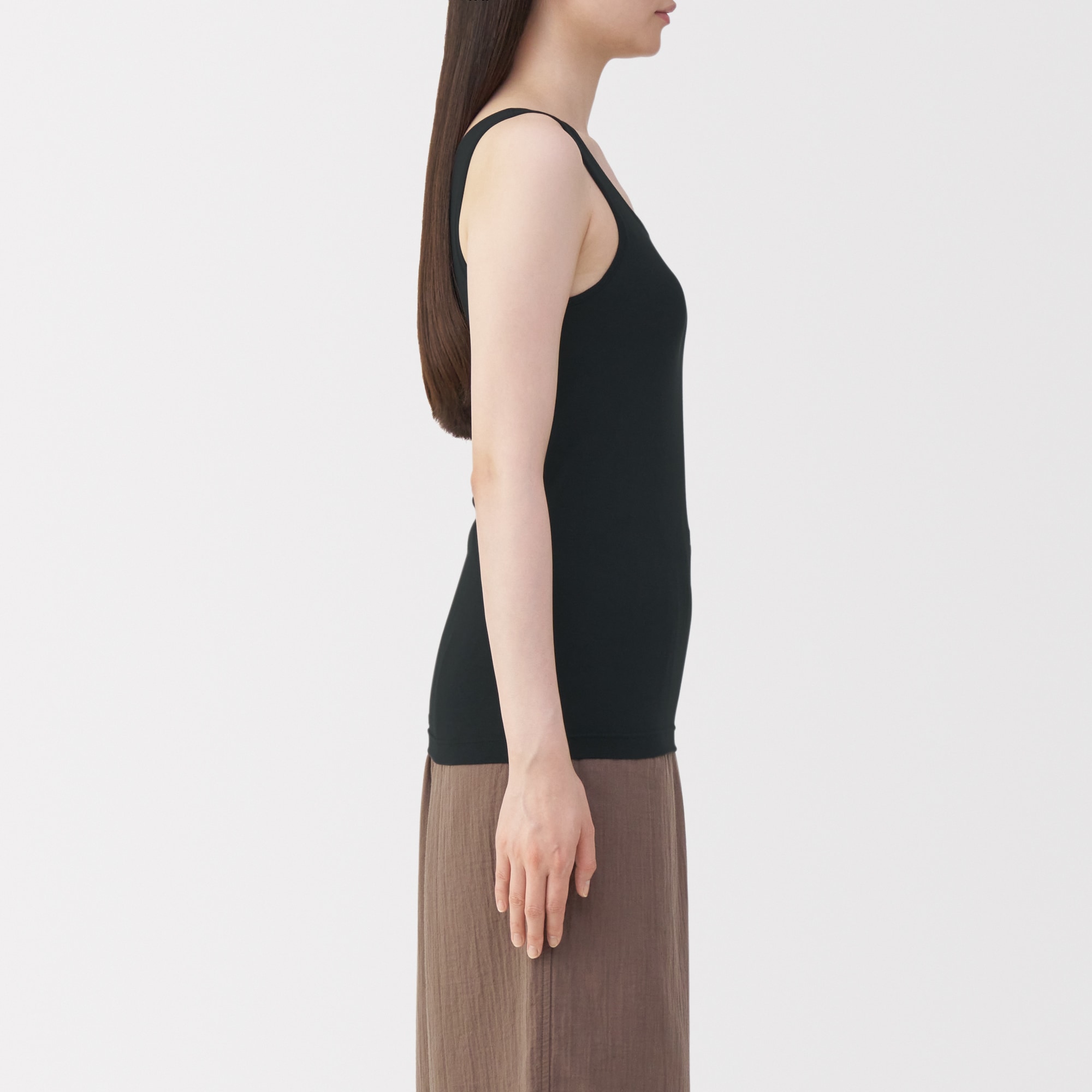 婦人　シルク混ブラタンクトップ