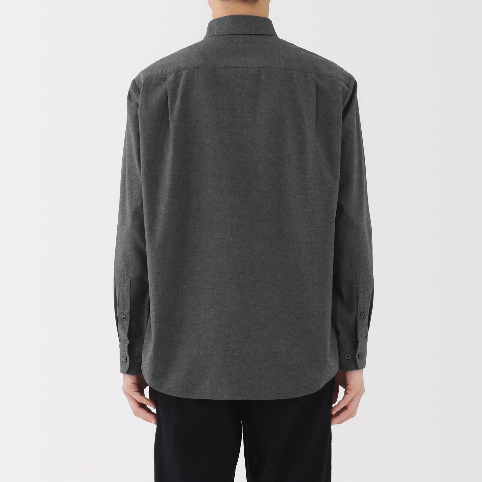 紳士　コットンウールフランネル長袖シャツ