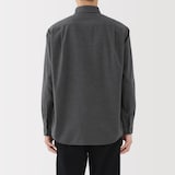 紳士　コットンウールフランネル長袖シャツ