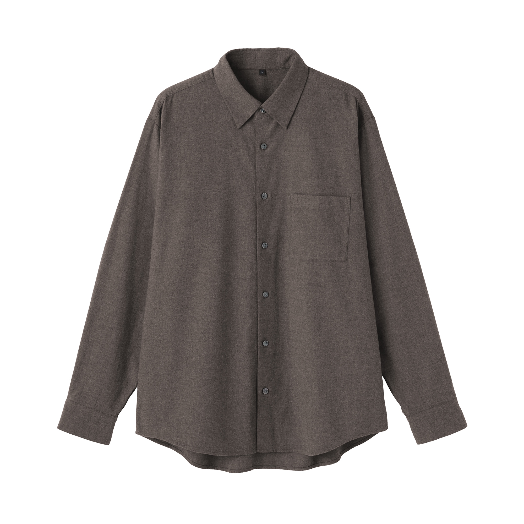 紳士　コットンウールフランネル長袖シャツ