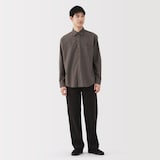 紳士　コットンウールフランネル長袖シャツ