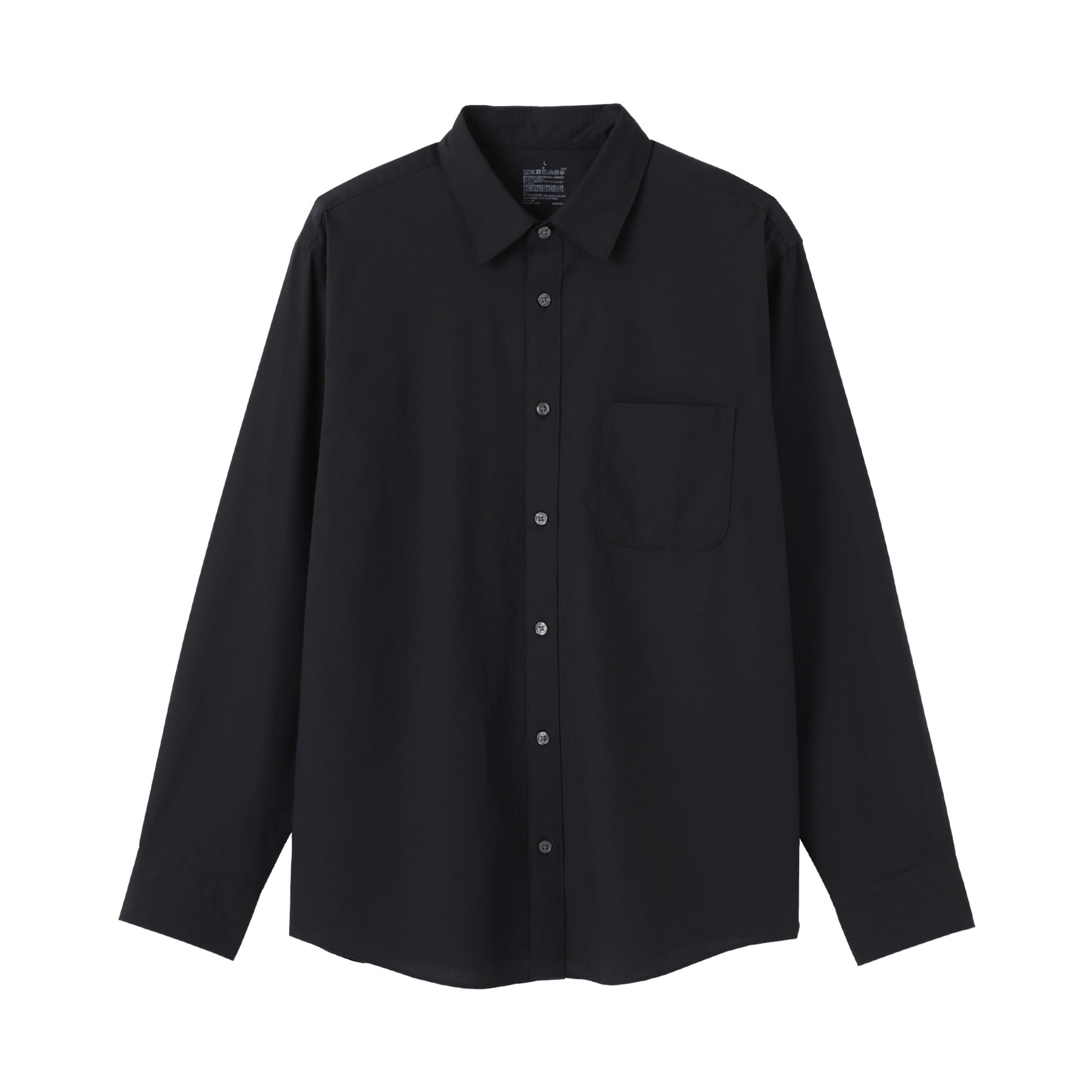 紳士　洗いざらしブロード長袖シャツ