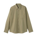 紳士　洗いざらしブロード長袖シャツ