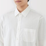 紳士　洗いざらしブロード長袖シャツ