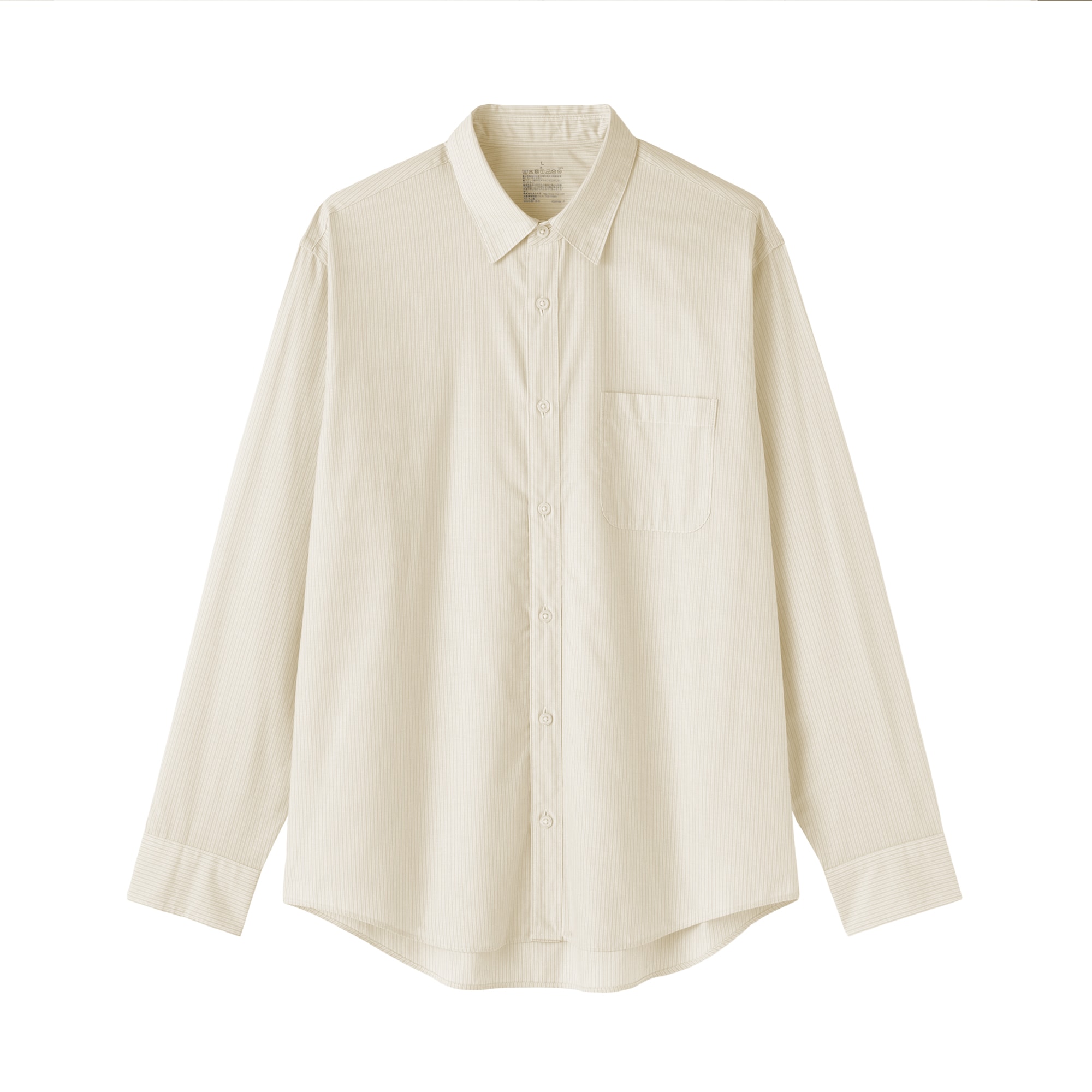 紳士　洗いざらしブロード長袖シャツ