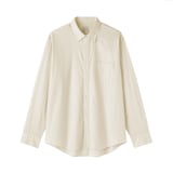 紳士　洗いざらしブロード長袖シャツ