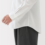 紳士　洗いざらしブロード長袖シャツ