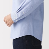 紳士　洗いざらしオックスボタンダウン長袖シャツ