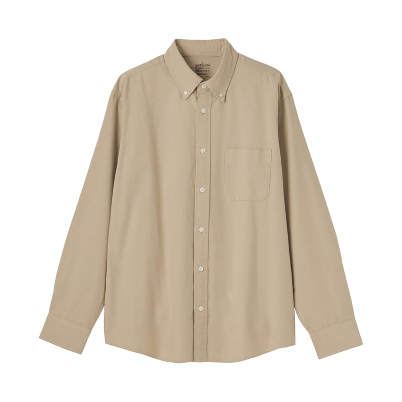 紳士　洗いざらしオックスボタンダウン長袖シャツ