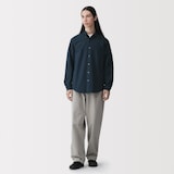 紳士　洗いざらしオックスボタンダウン長袖シャツ