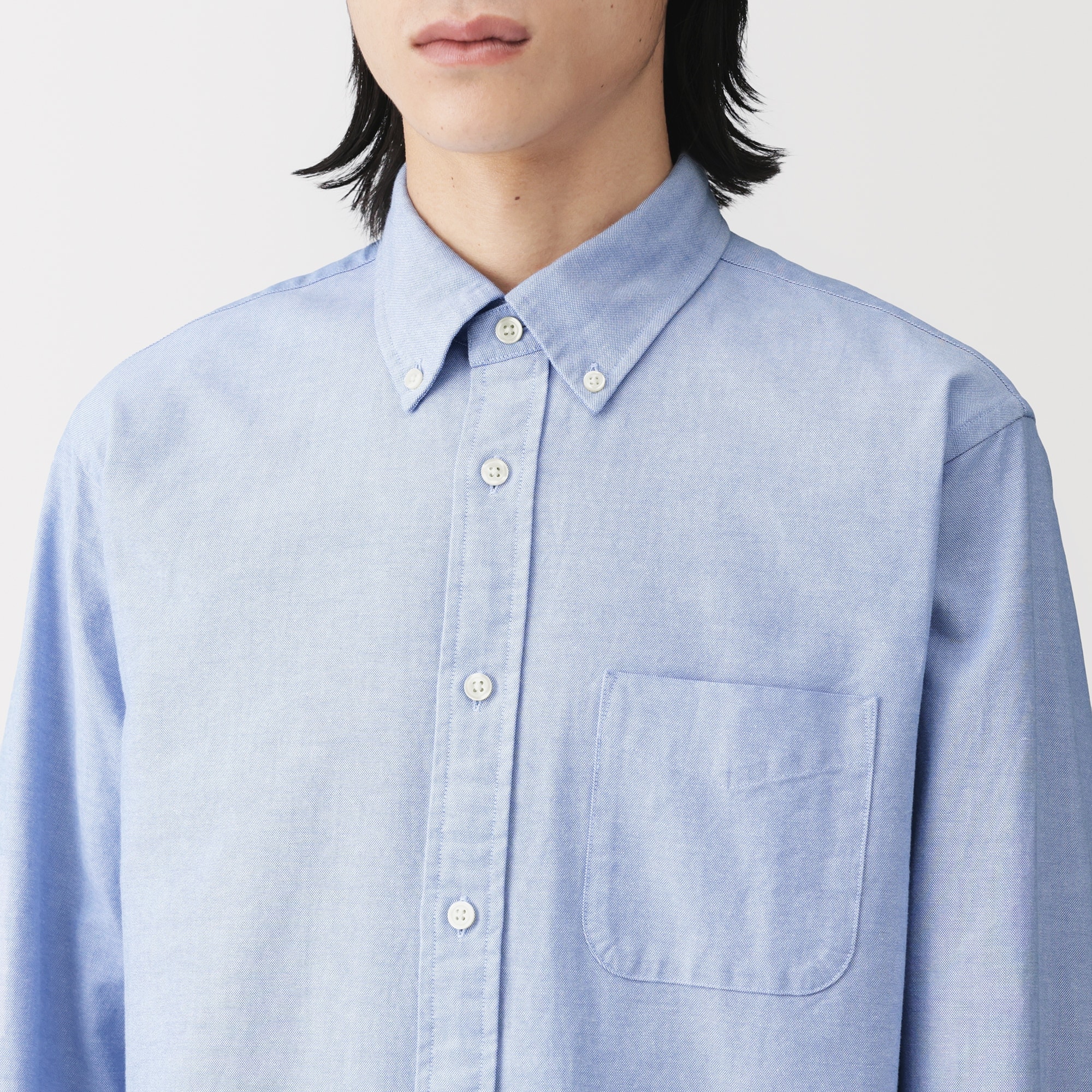 紳士 洗いざらしオックスボタンダウン長袖シャツ | 無印良品