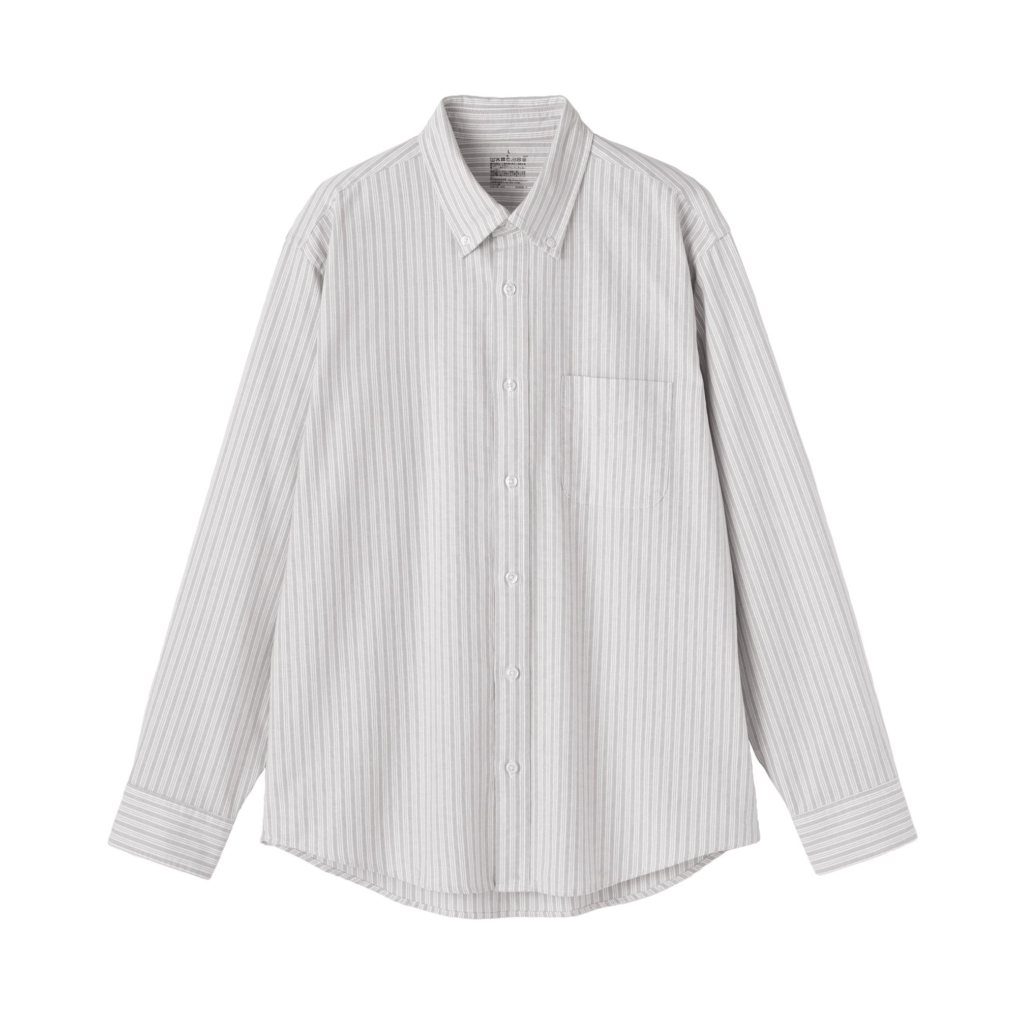 紳士　洗いざらしオックスボタンダウン長袖シャツ