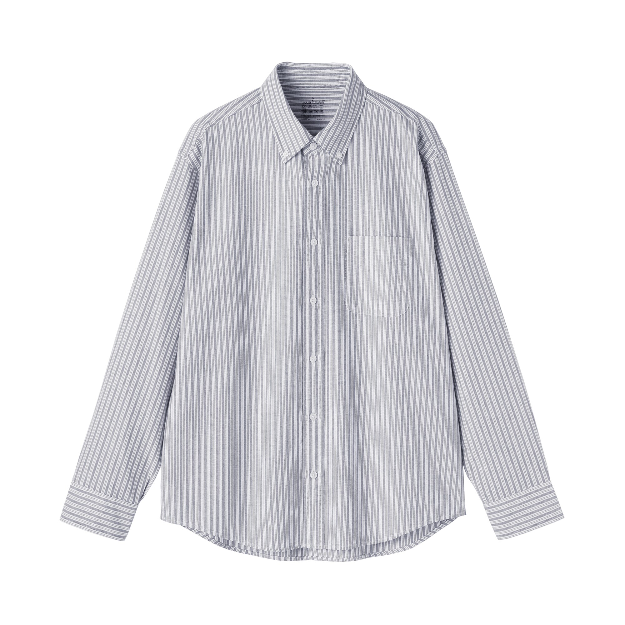 紳士　洗いざらしオックスボタンダウン長袖シャツ