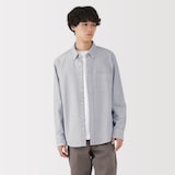 紳士　洗いざらしオックスボタンダウン長袖シャツ