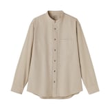 紳士　洗いざらしオックススタンドカラー長袖シャツ