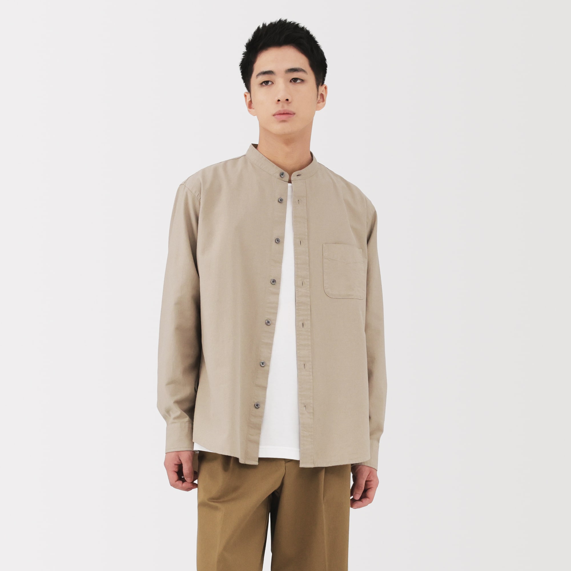 and wander クリーム色 長袖シャツ SHIPS: カラースラント パネル 長袖 Tシャツ｜ SHIPS 公式サイト