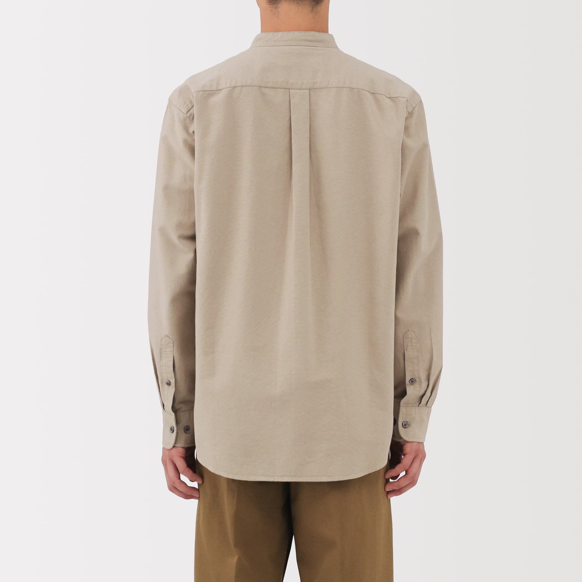 紳士 洗いざらしオックススタンドカラー長袖シャツ | 無印良品