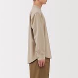 紳士　洗いざらしオックススタンドカラー長袖シャツ