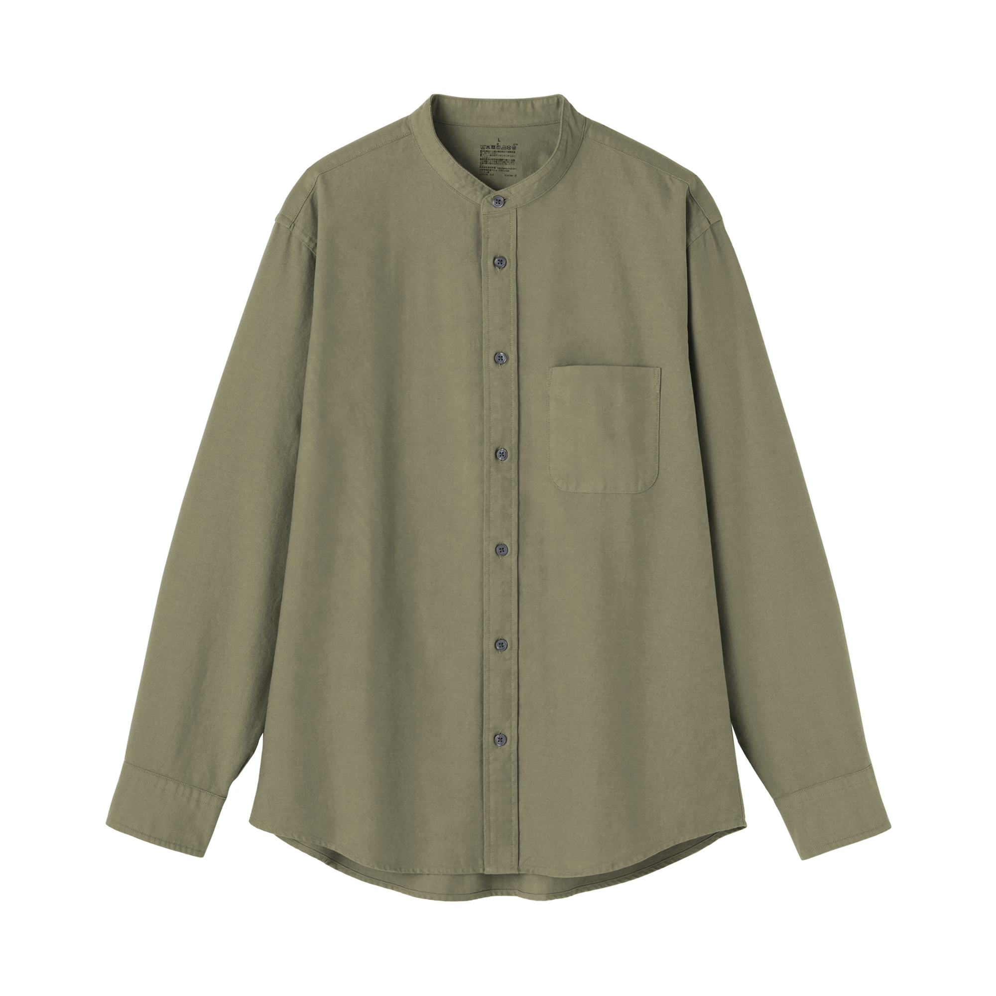 紳士 洗いざらしオックススタンドカラー長袖シャツ | 無印良品