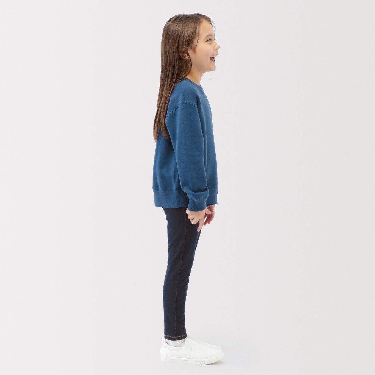 キッズ　ジャージーストレッチデニム調レギンスパンツ