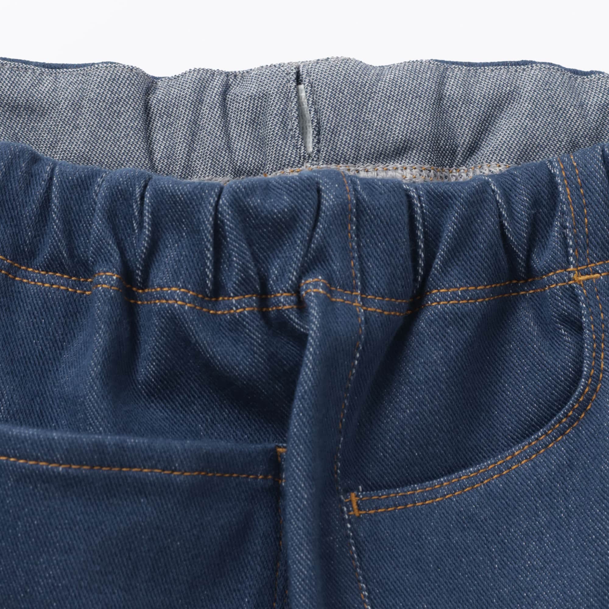 キッズ　ジャージーストレッチデニム調レギンスパンツ