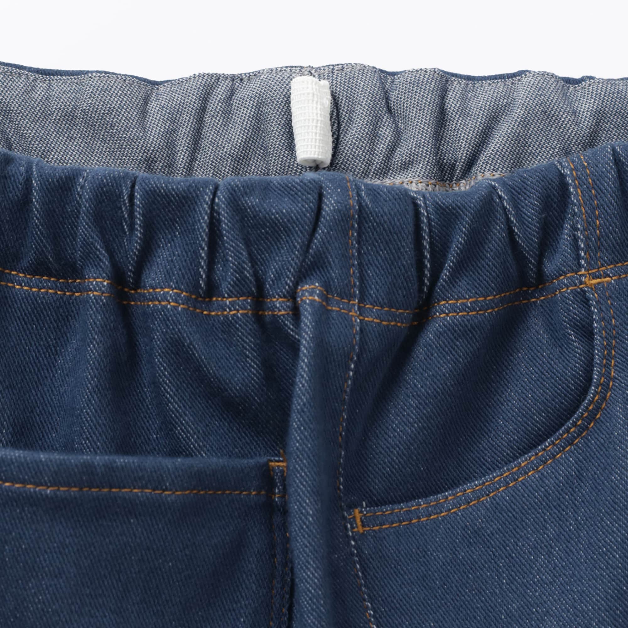 キッズ　ジャージーストレッチデニム調レギンスパンツ