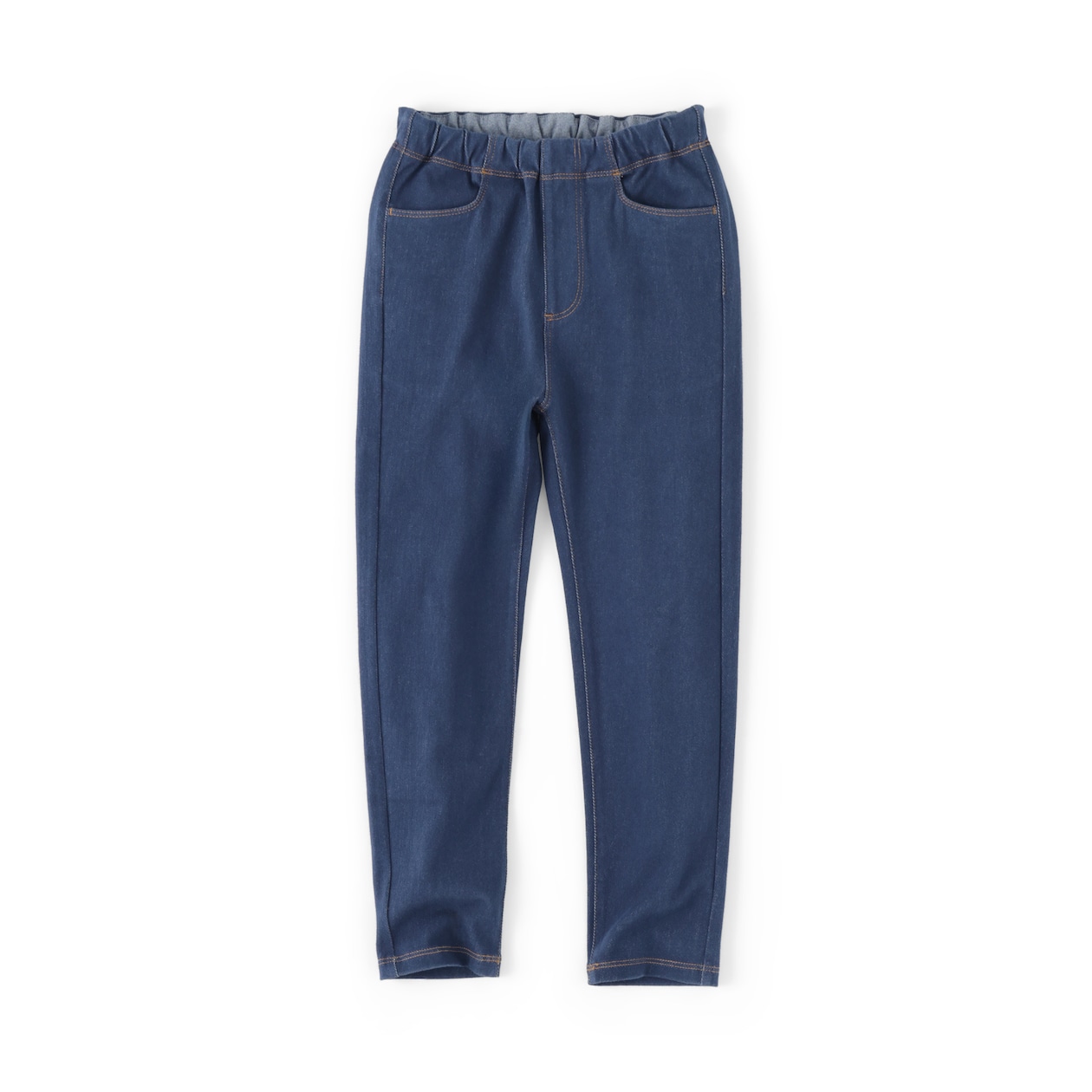 キッズ　ジャージーストレッチデニム調レギンスパンツ