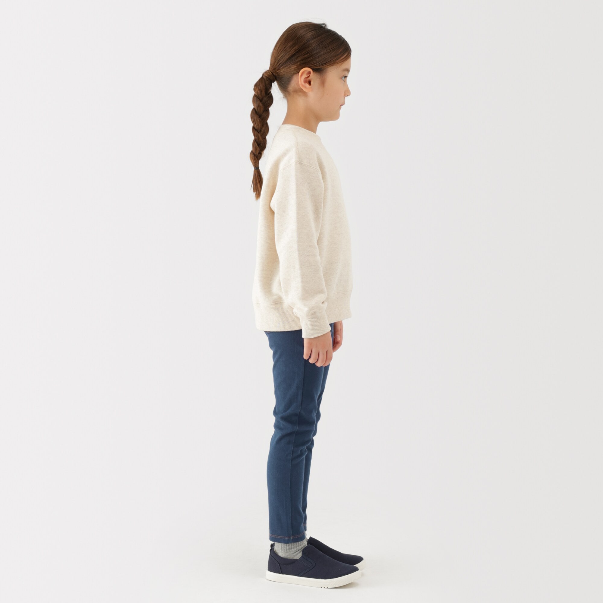 キッズ　ジャージーストレッチデニム調レギンスパンツ