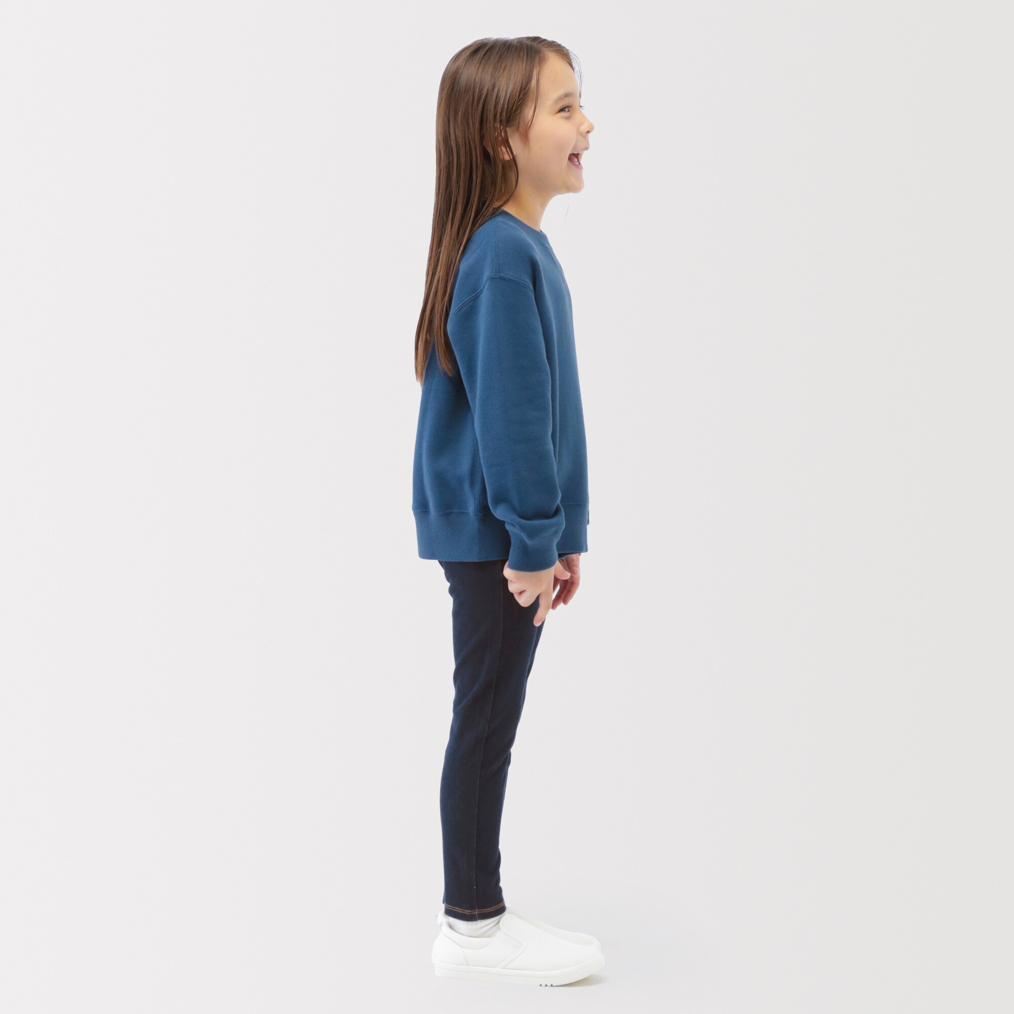 キッズ　ジャージーストレッチデニム調レギンスパンツ