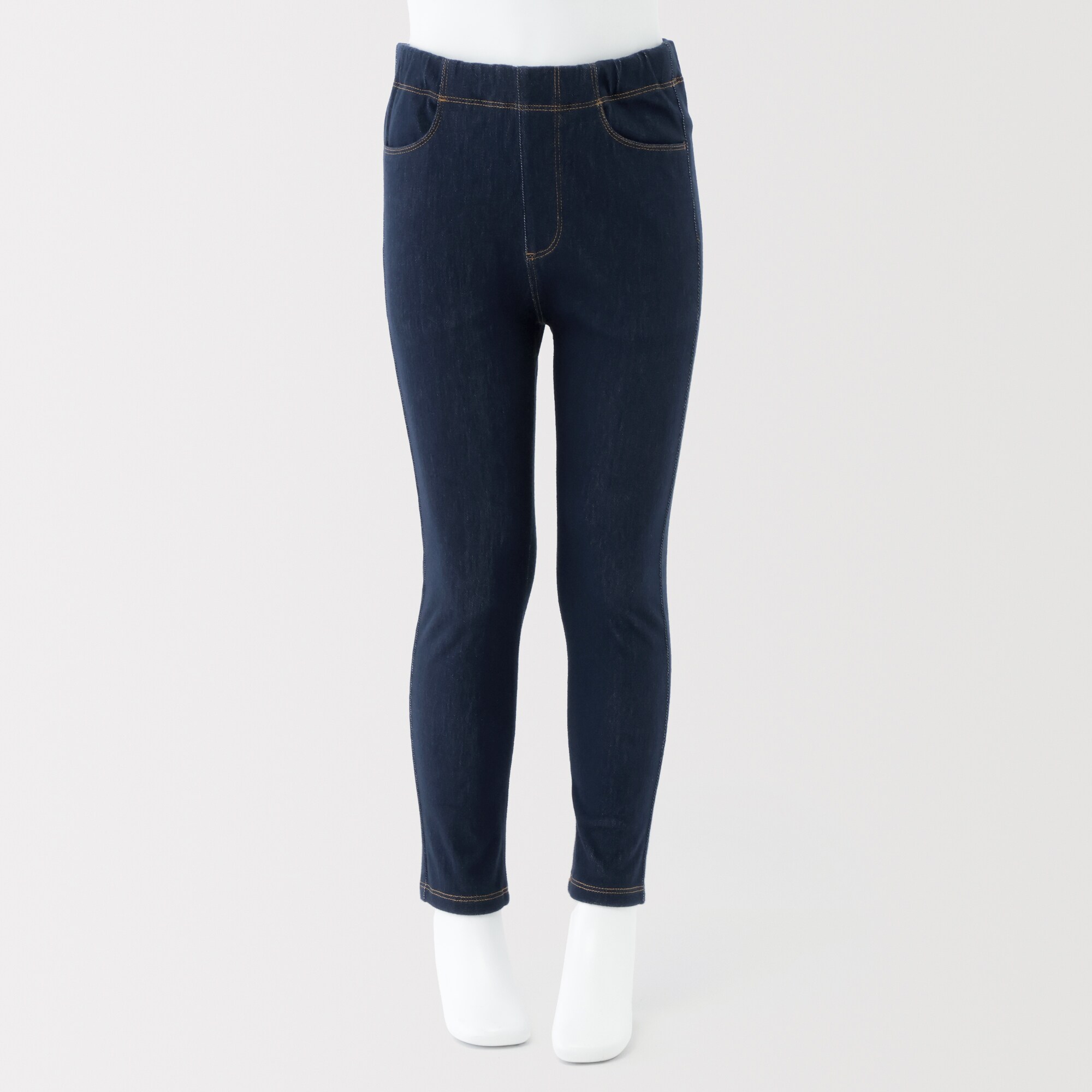 キッズ　ジャージーストレッチデニム調レギンスパンツ