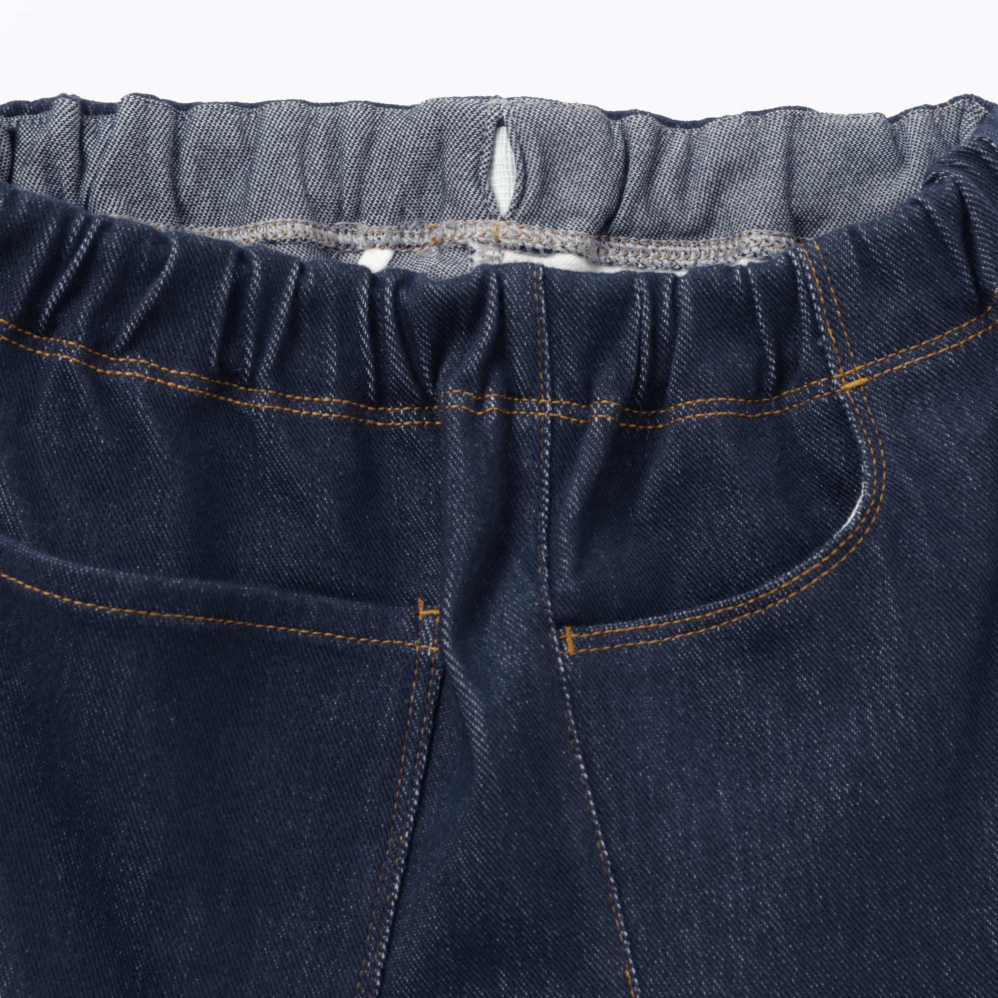 キッズ　ジャージーストレッチデニム調レギンスパンツ