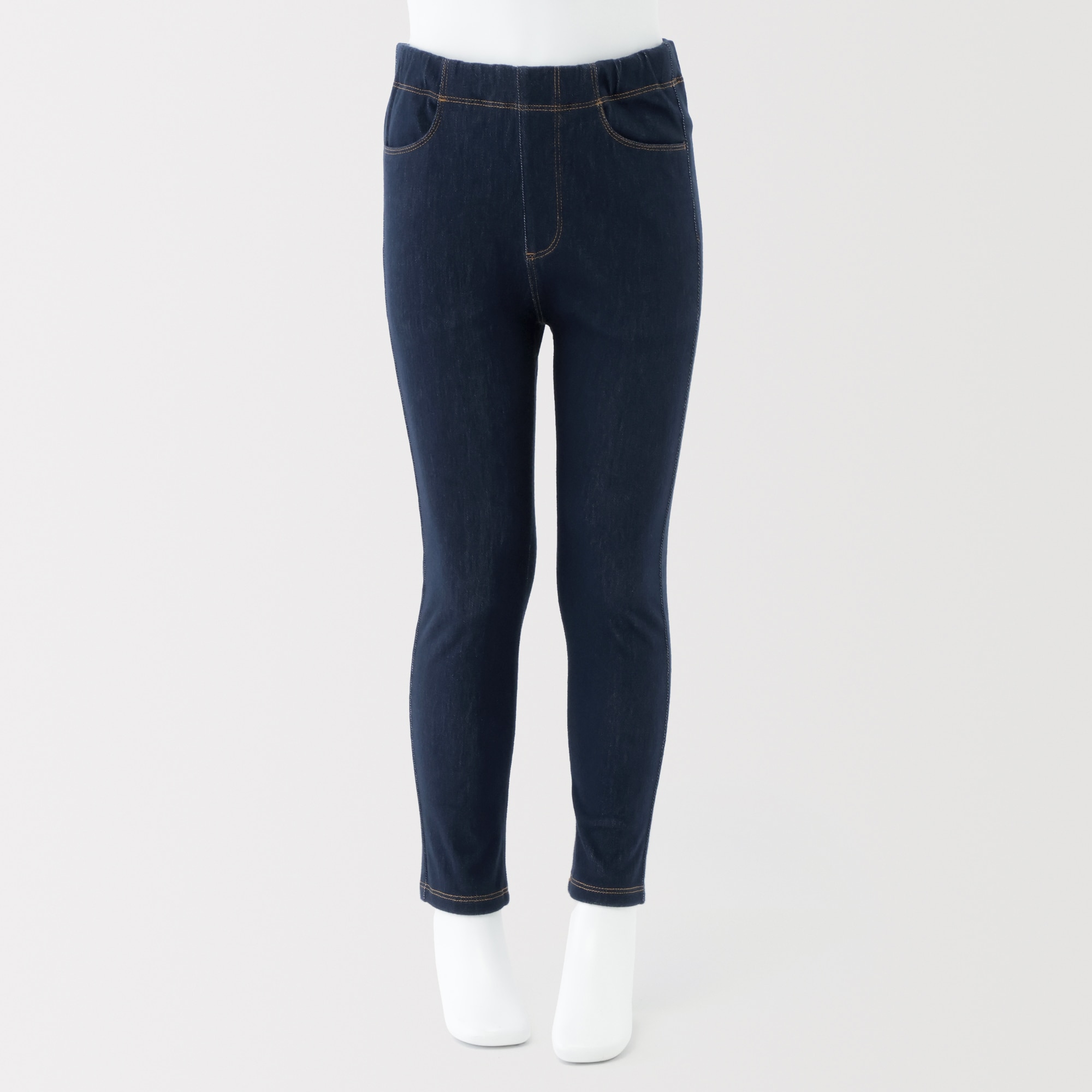 キッズ　ジャージーストレッチデニム調レギンスパンツ