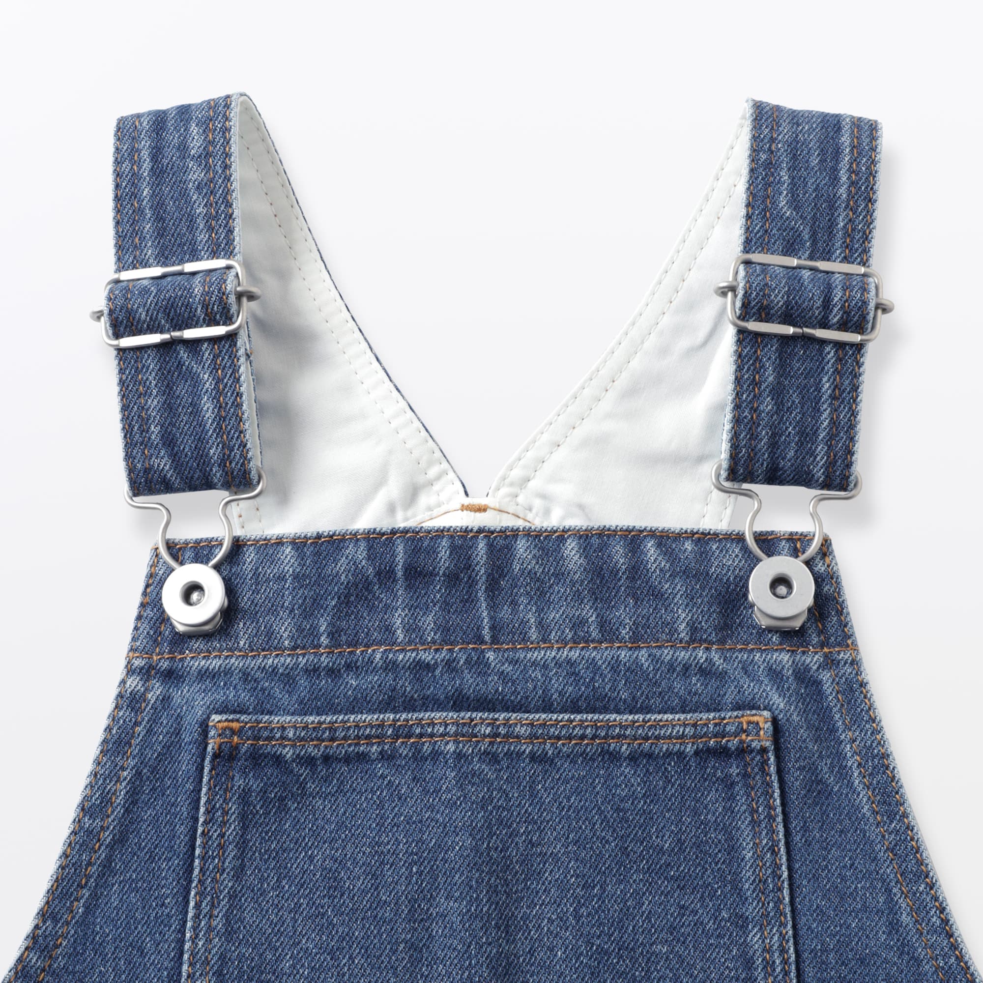 キッズ　木の実から作ったカポック混デニムジャンパースカート