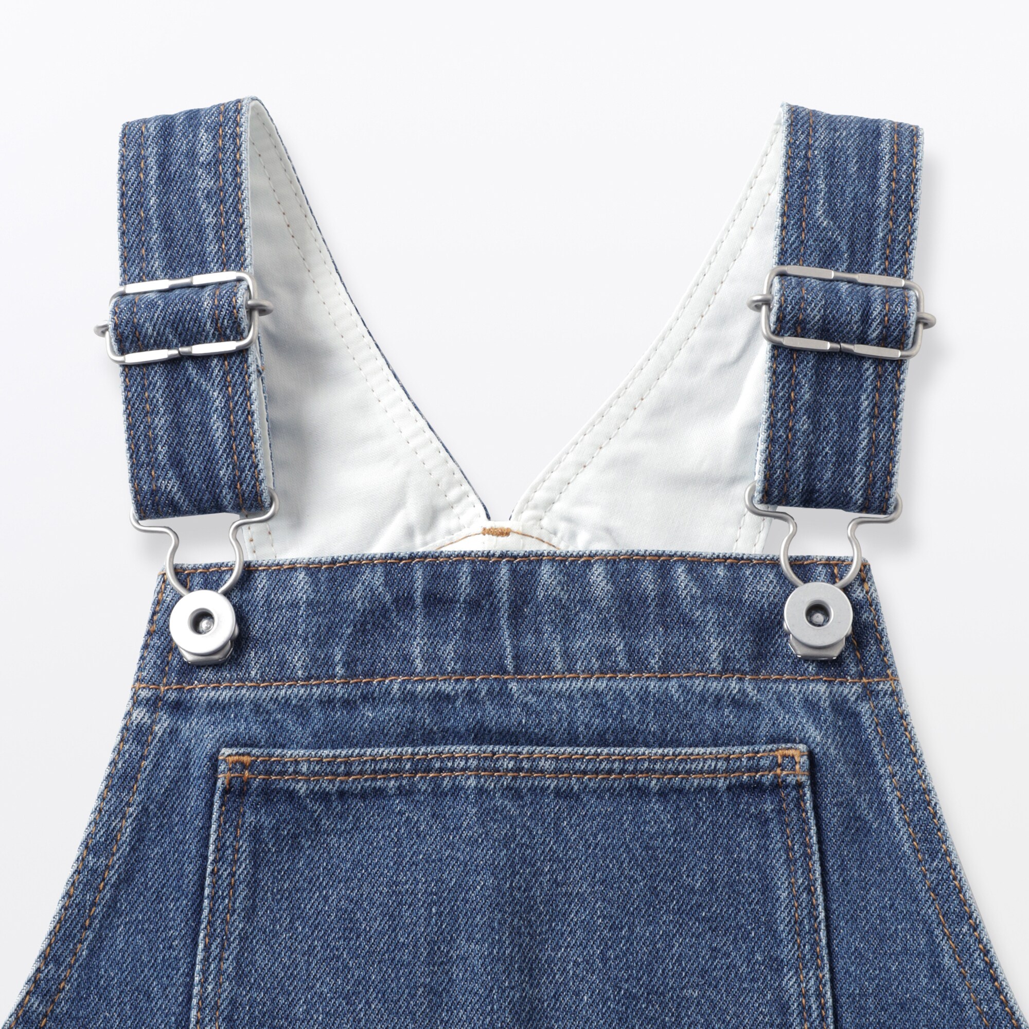 キッズ　木の実から作ったカポック混デニムジャンパースカート