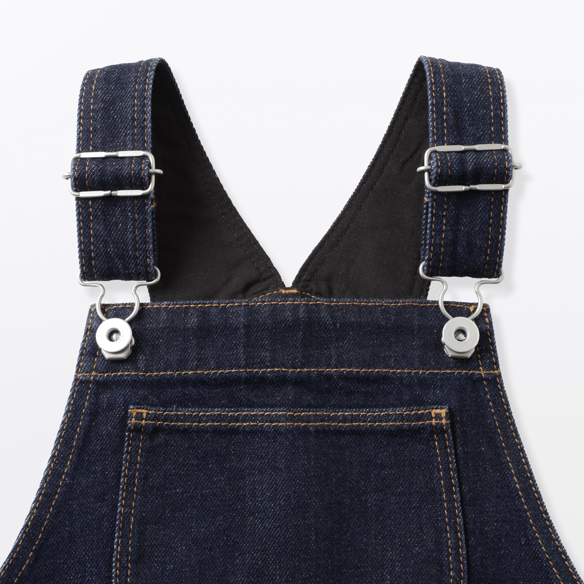 キッズ　木の実から作ったカポック混デニムジャンパースカート