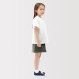 キッズ　縦横ストレッチヘリンボーンスカート