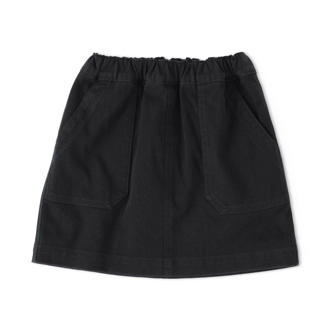 キッズ　縦横ストレッチヘリンボーンスカート