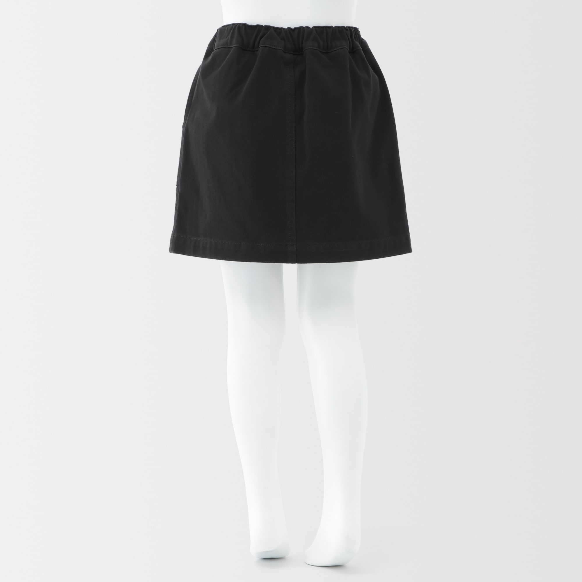 キッズ　縦横ストレッチヘリンボーンスカート