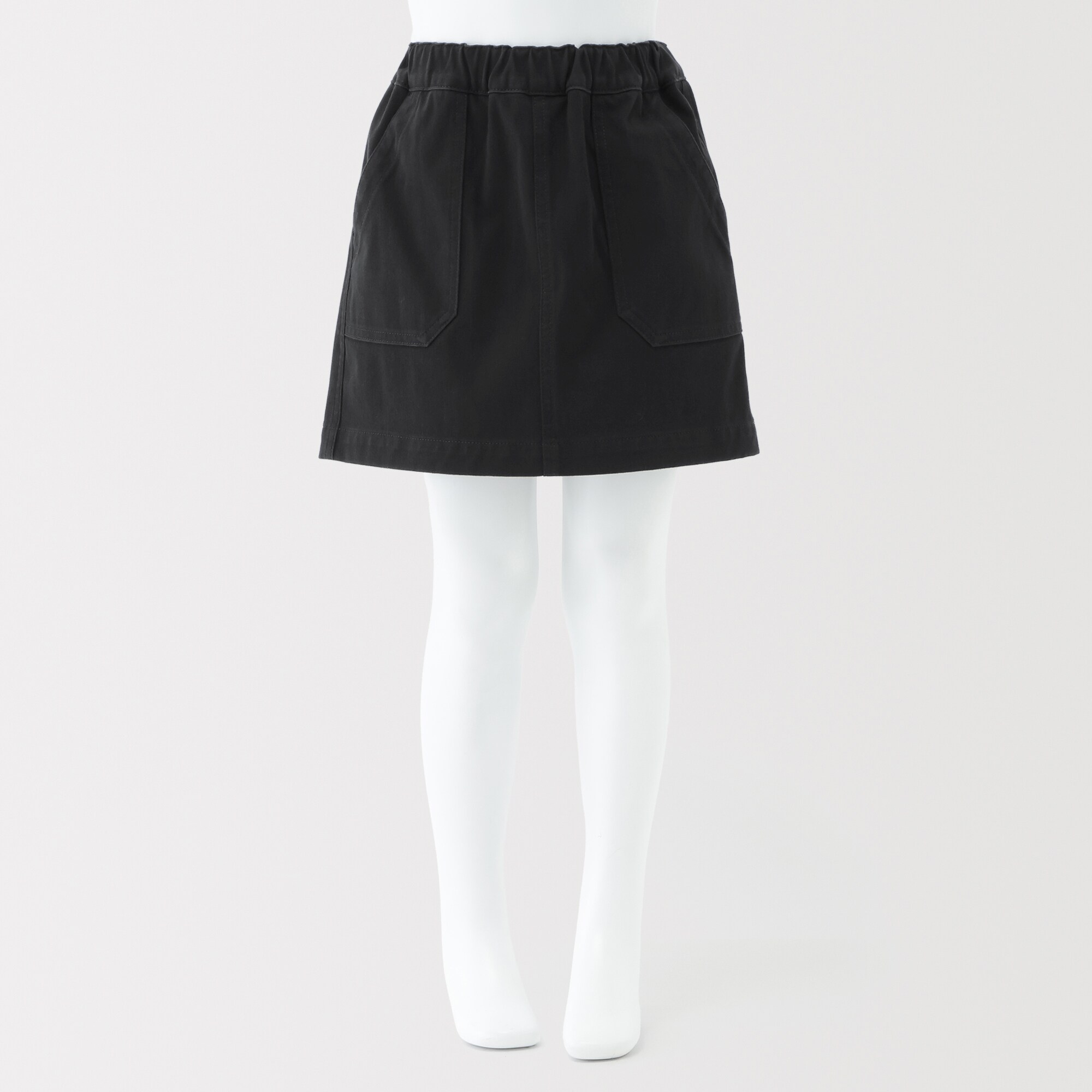 キッズ　縦横ストレッチヘリンボーンスカート