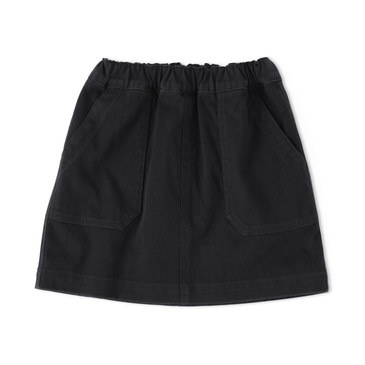 キッズ　縦横ストレッチヘリンボーンスカート