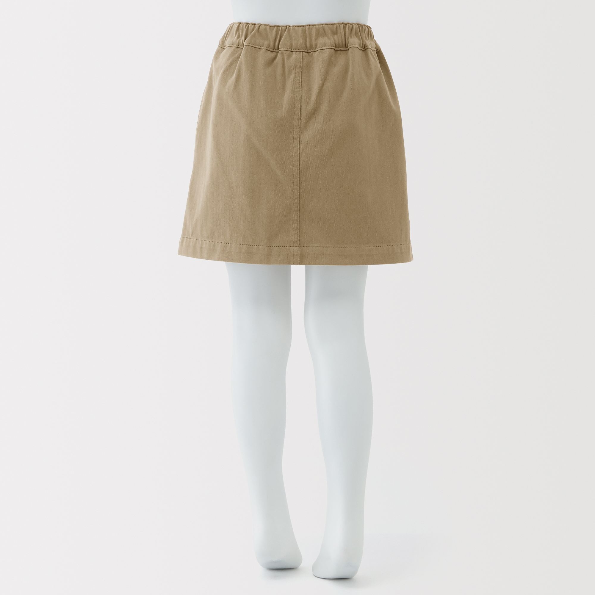 キッズ　縦横ストレッチヘリンボーンスカート