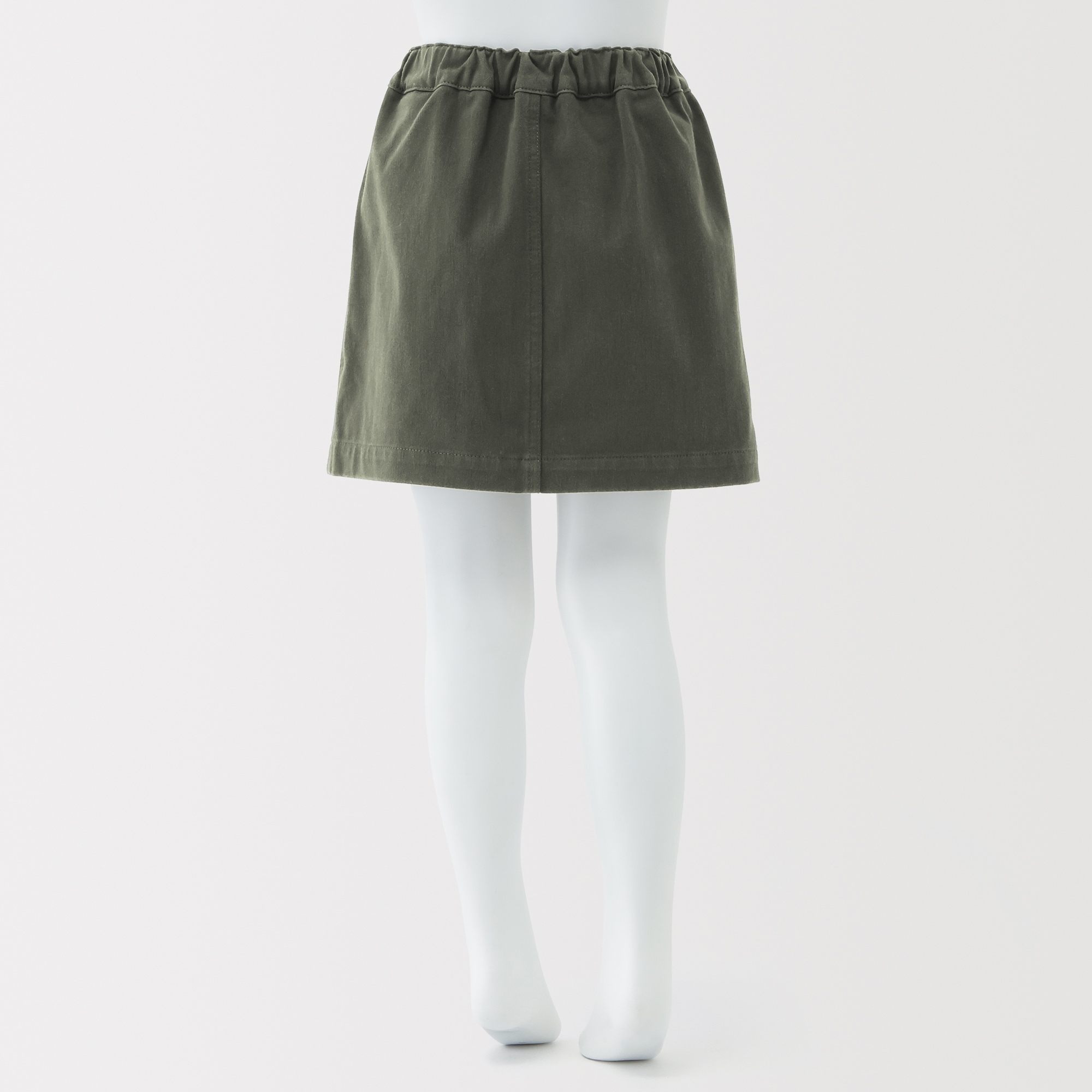 キッズ　縦横ストレッチヘリンボーンスカート