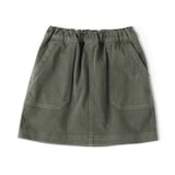 キッズ　縦横ストレッチヘリンボーンスカート